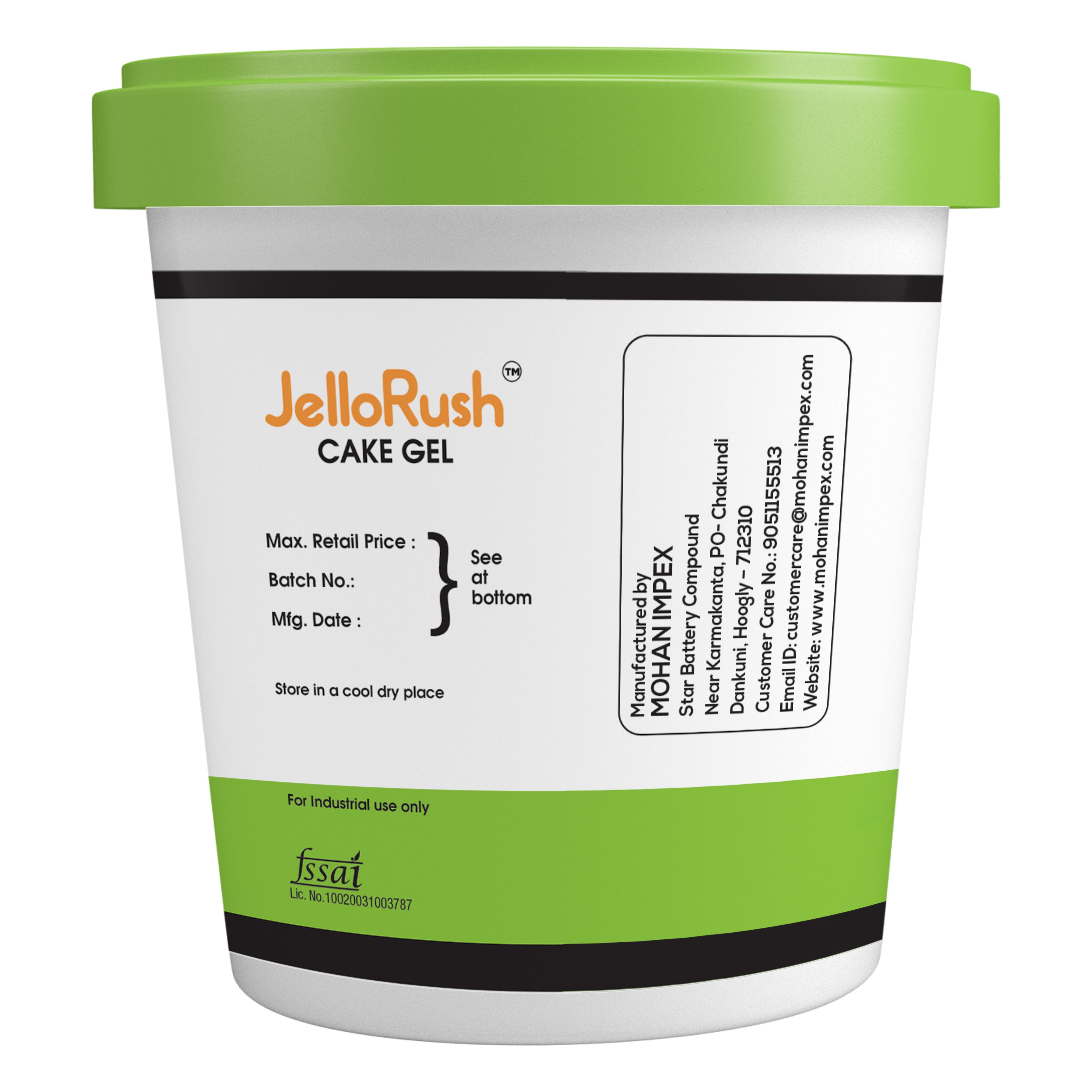 Mohan Impex 800 gm Cake Gel |Cake Sponge Improver|Useful when making Eggless cakes, Emulsifier & Stabilizer Mixm| [HoReCa Pack]